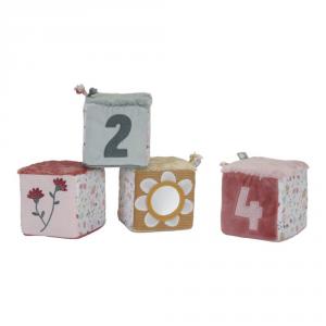 Lot de 4 cubes doux - Flowers & Butterflies - Little-dutch - LD8716